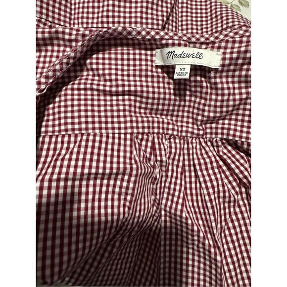 Madewell Wrap top in Gingham check XS - Picture 5 of 9